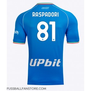 SSC Napoli Giacomo Raspadori #81 Replik Heimtrikot 2023-24 Kurzarm